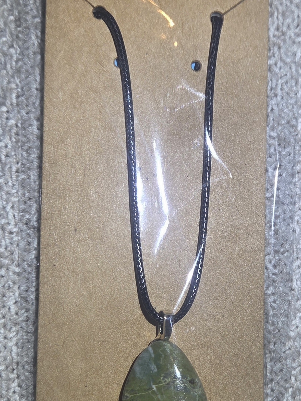 Green Epidote Teardrop Pendant Necklace